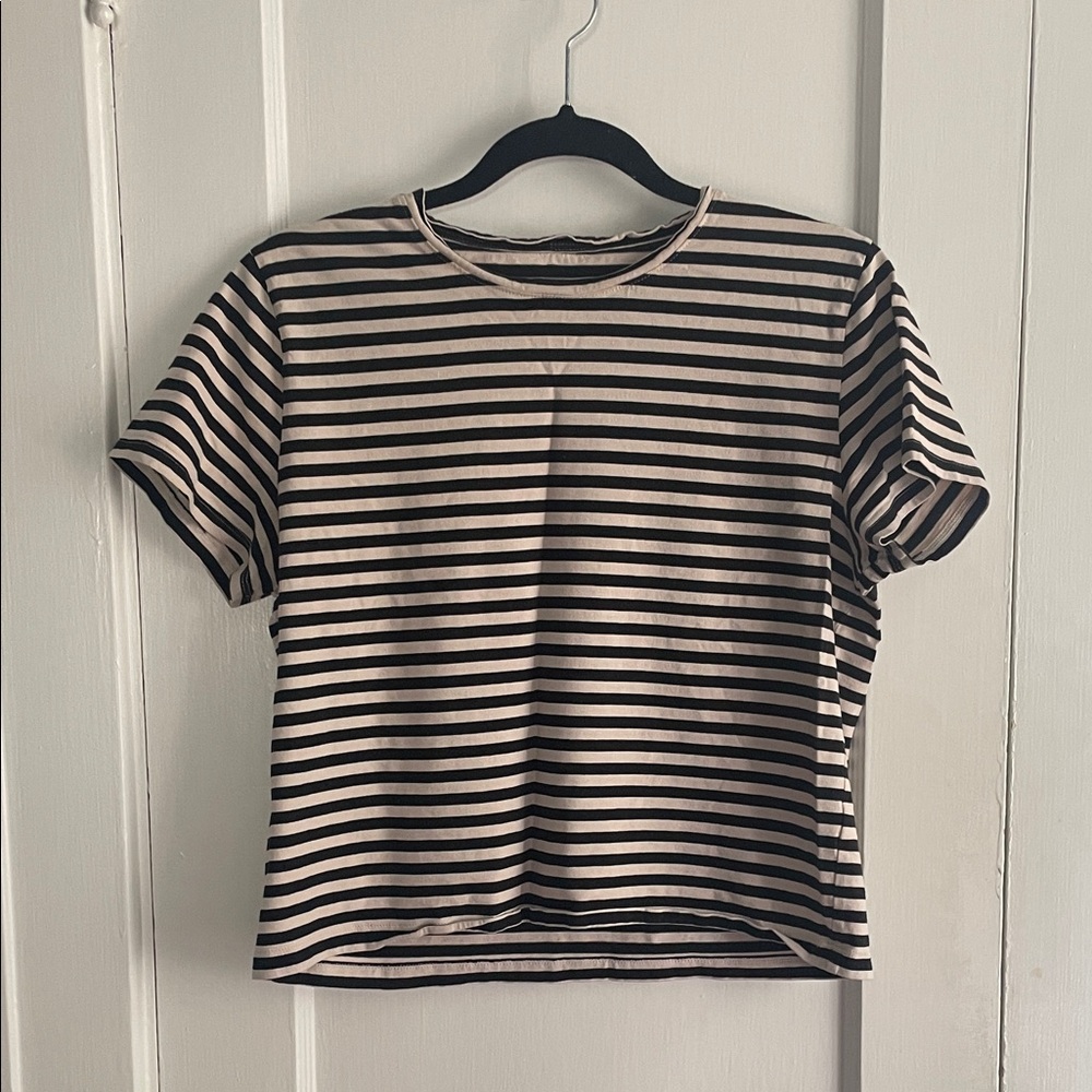 Everlane Striped Cropped Tee